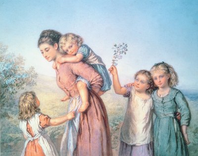 A Mother with Her Children, 1870 by Agnes Nicholl